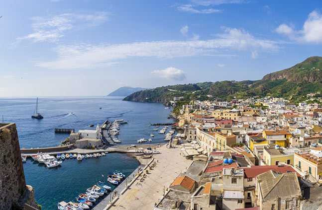 Port on the island of Lipari